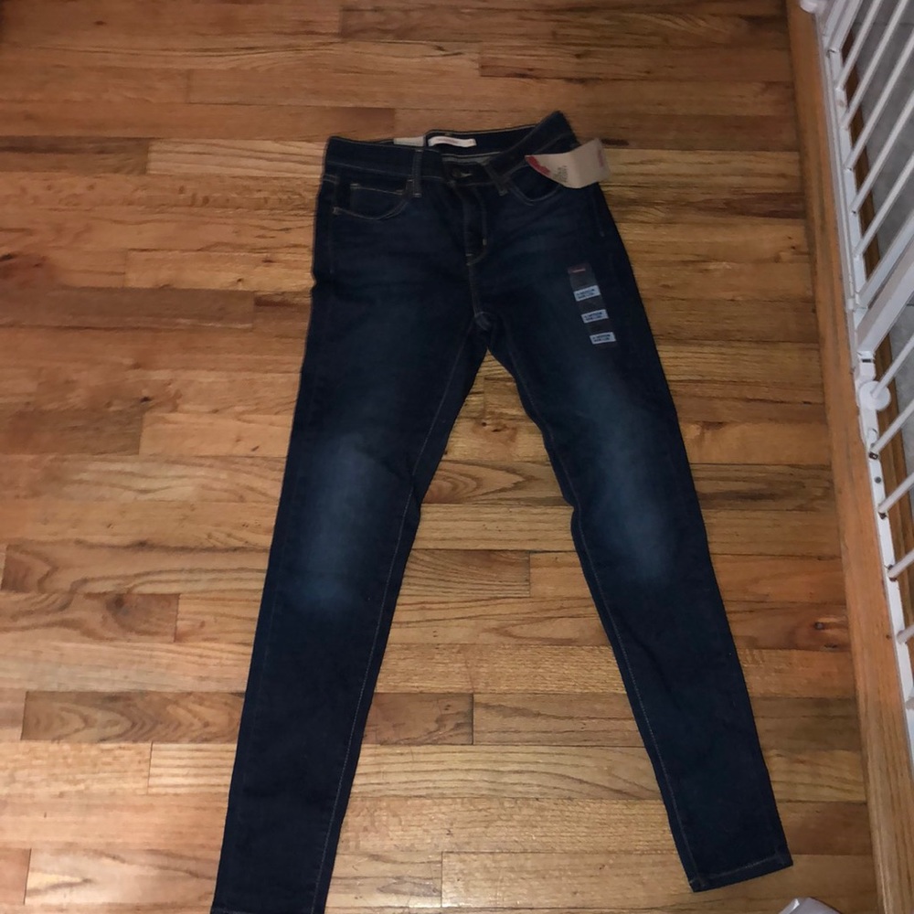 Blue skinny jeans